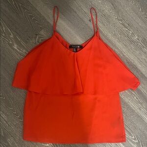 Forever 21 Bold Red Double Layer Cami